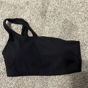 Ribbed nulu asymmetrical yoga bra size 6